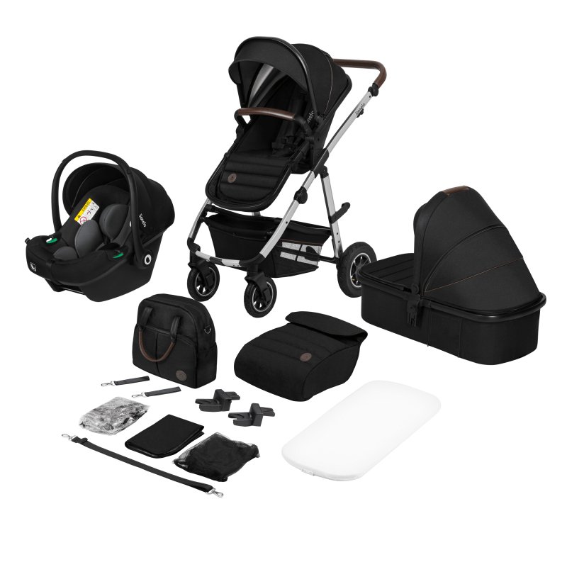 Універсальна коляска 3 в 1 Lionelo Amber Black Silver