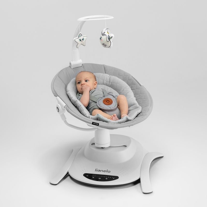 Шезлонг Lionelo Набір Bella Set Grey Concrete ліжко-гойдалка 2 в 1