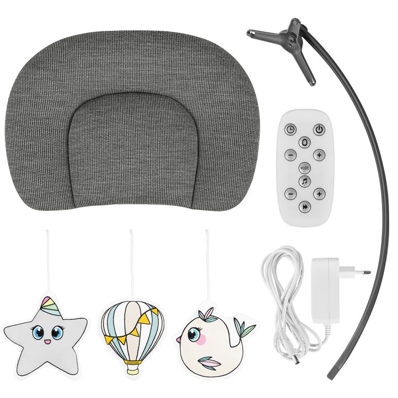 Крісло-гойдалка Lionelo Blossom Grey Concrete