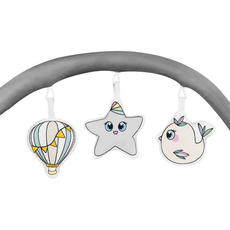 Ліжечко Lionelo Flower Grey Scandi - Дитяче манеж