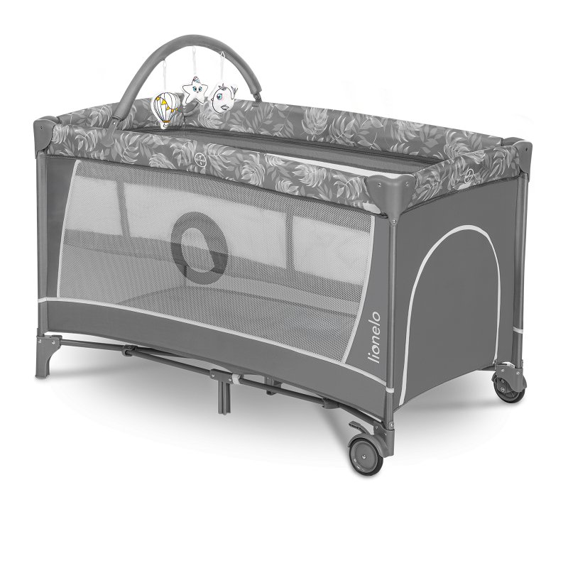 Ліжечко Lionelo Flower Grey Stone - Дитяче манеж