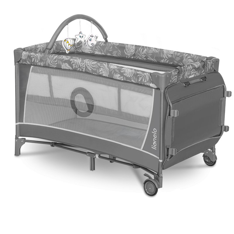 Ліжечко Lionelo Flower Grey Stone - Дитяче манеж