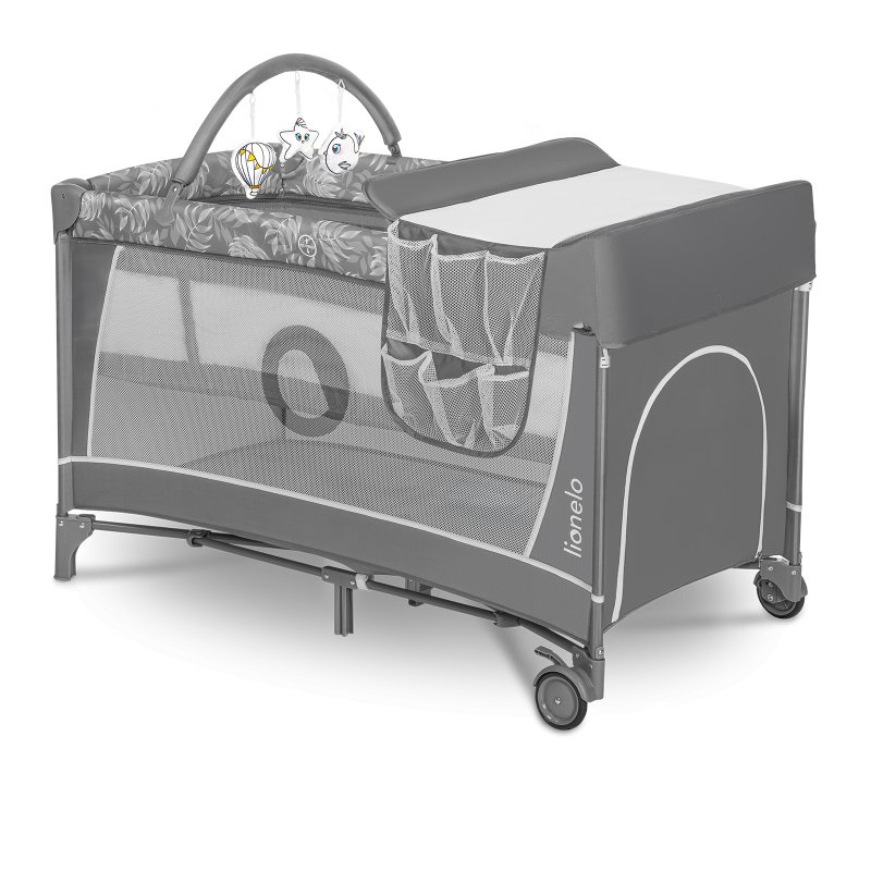 Ліжечко Lionelo Flower Grey Stone - Дитяче манеж