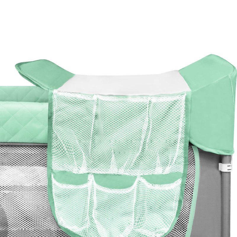 Ліжечко Lionelo Flower Turquoise - Дитяче манеж