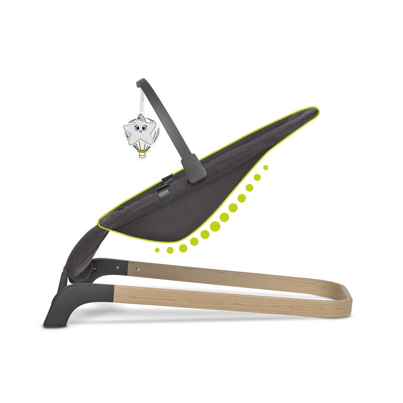 Шезлонг Lionelo June Grey Stone Крісло-гойдалка