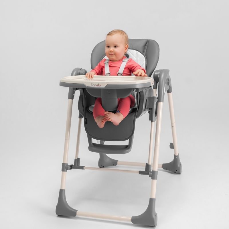 Шезлонг Lionelo Laurice Grey Stone Стільчик для годування з функцією гойдалки