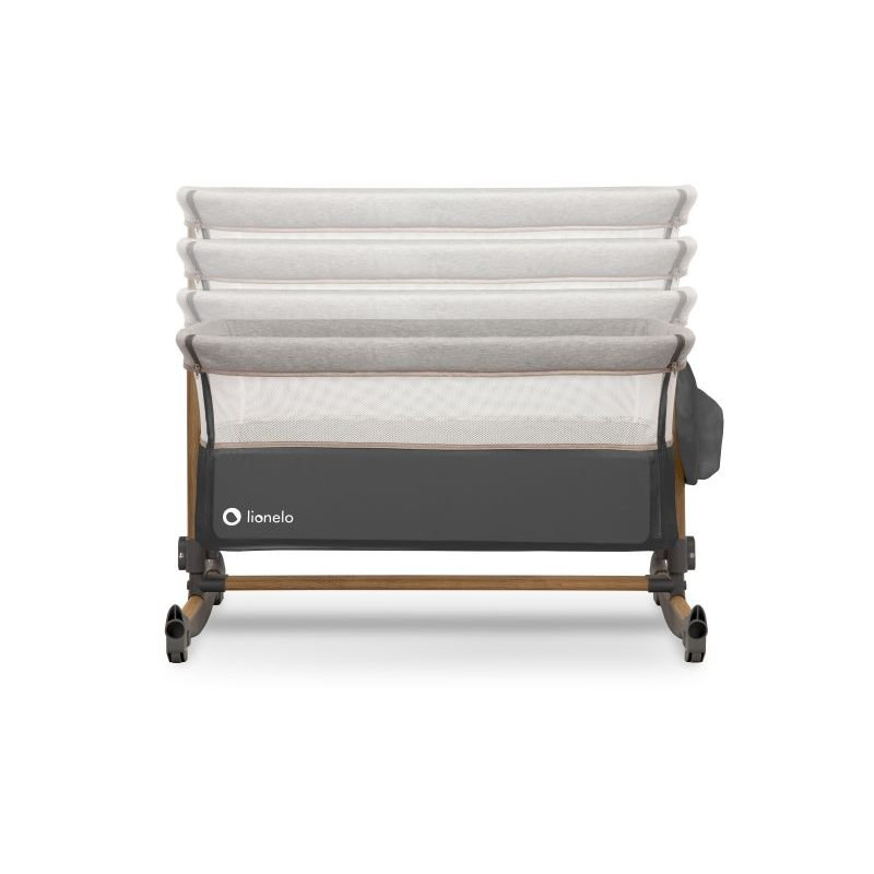 Ліжечко Lionelo Leonie Grey Stone - Приставне