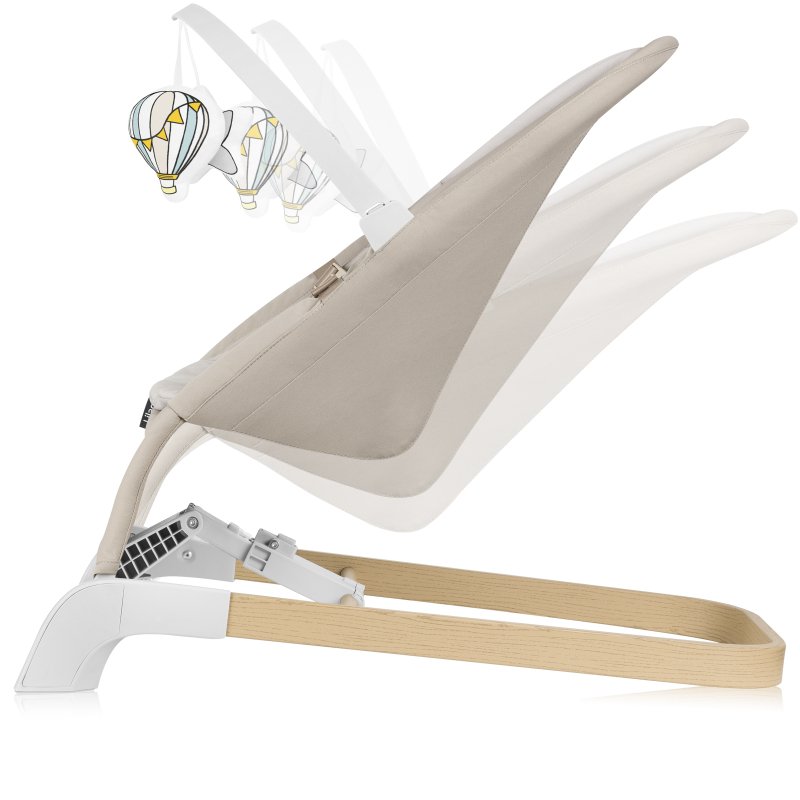 Крісло-гойдалка Lionelo Lilac Beige Sand