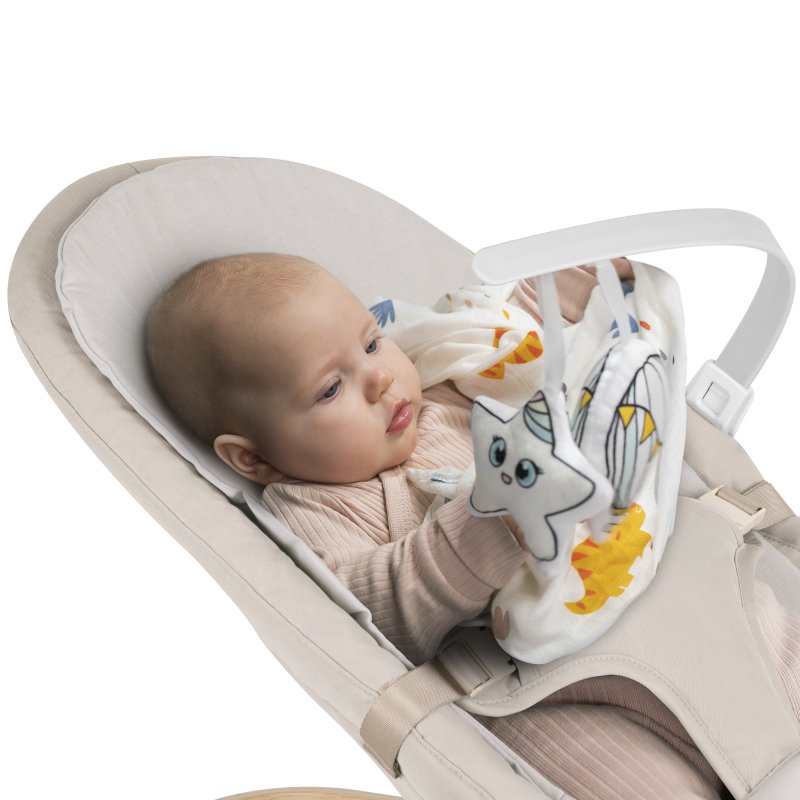 Крісло-гойдалка Lionelo Lilac Beige Sand