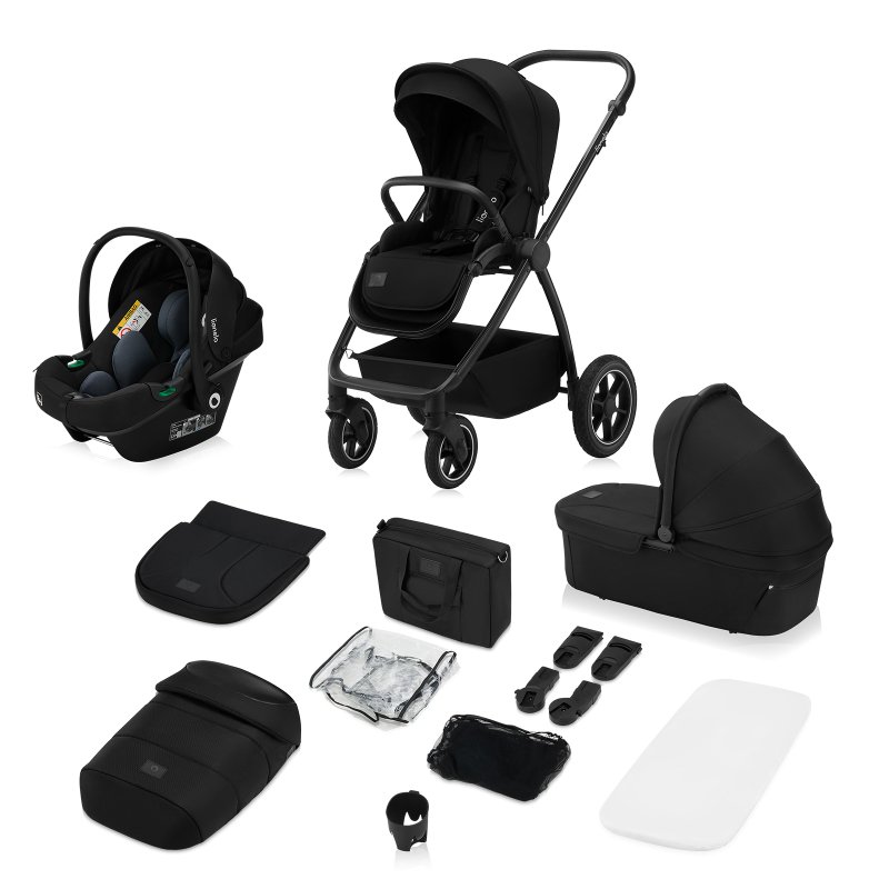 Універсальна коляска 3 в 1 Lionelo Meril Black Onyx