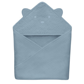 Пелюшка Lionelo Muslin Hooded Towel Grey Sky