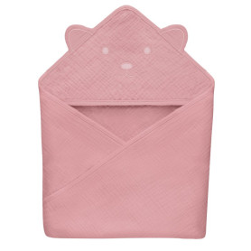 Пелюшка Lionelo Muslin Hooded Towel Pink