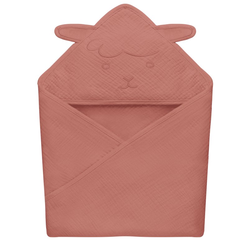 Пелюшка Lionelo Muslin Hooded Towel Red Coral