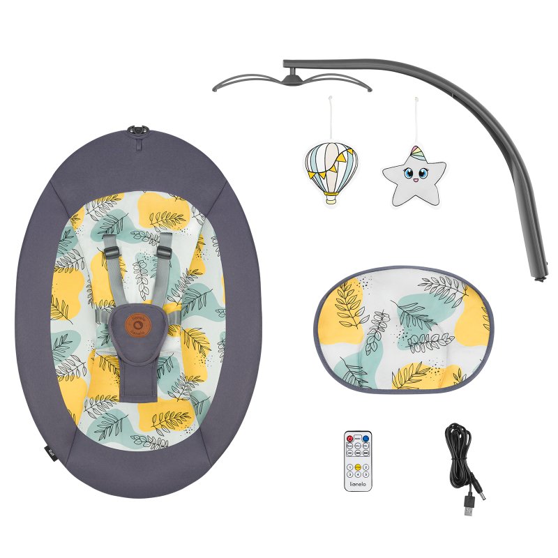 Шезлонг Lionelo Ralf Grey Concrete Крісло-гойдалка