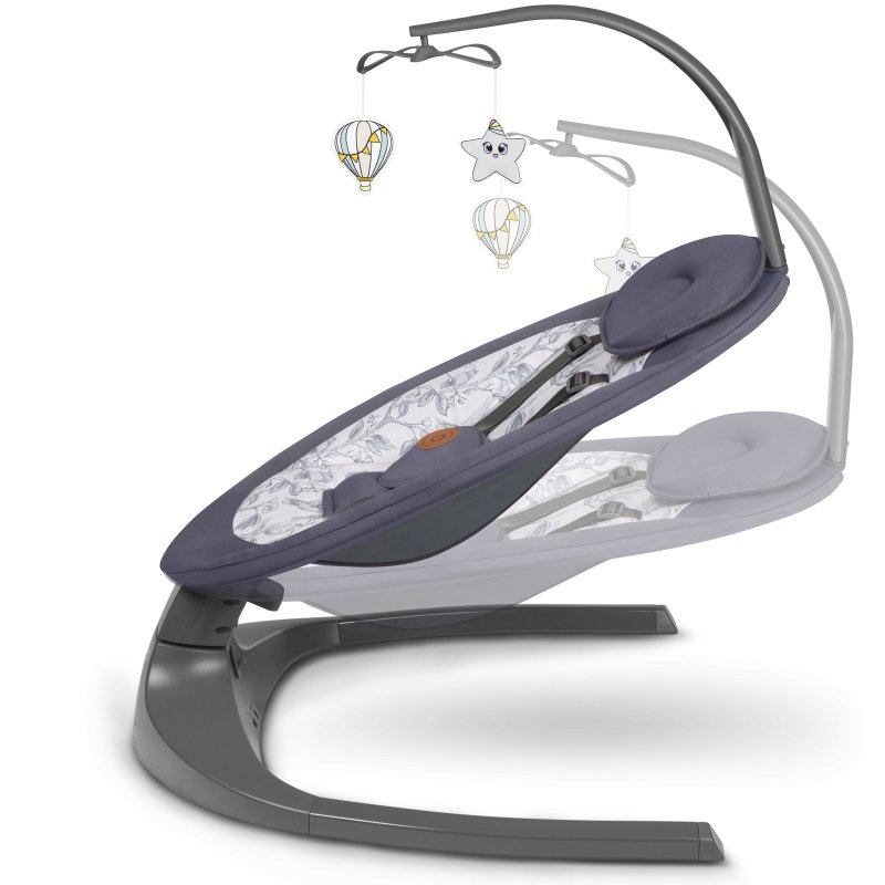 Шезлонг Lionelo Ralf Grey White Крісло-гойдалка