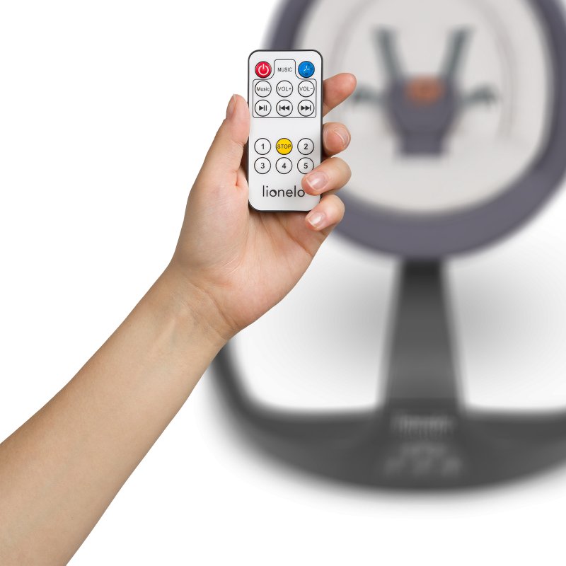 Крісло-гойдалка Lionelo Rina Grey Concrete