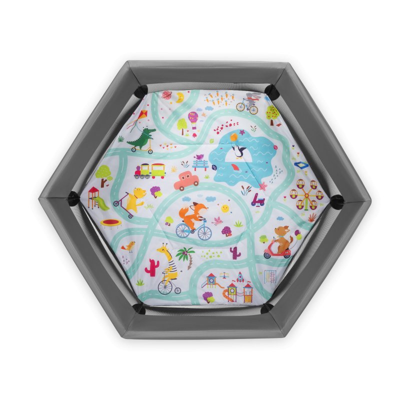 Манеж Lionelo Roel Grey Multicolor