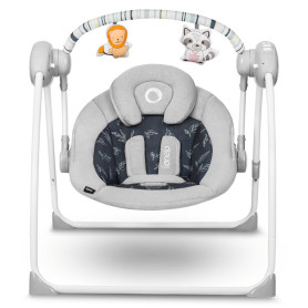 Шезлонг Lionelo Ruben Grey Graphite Крісло-гойдалка