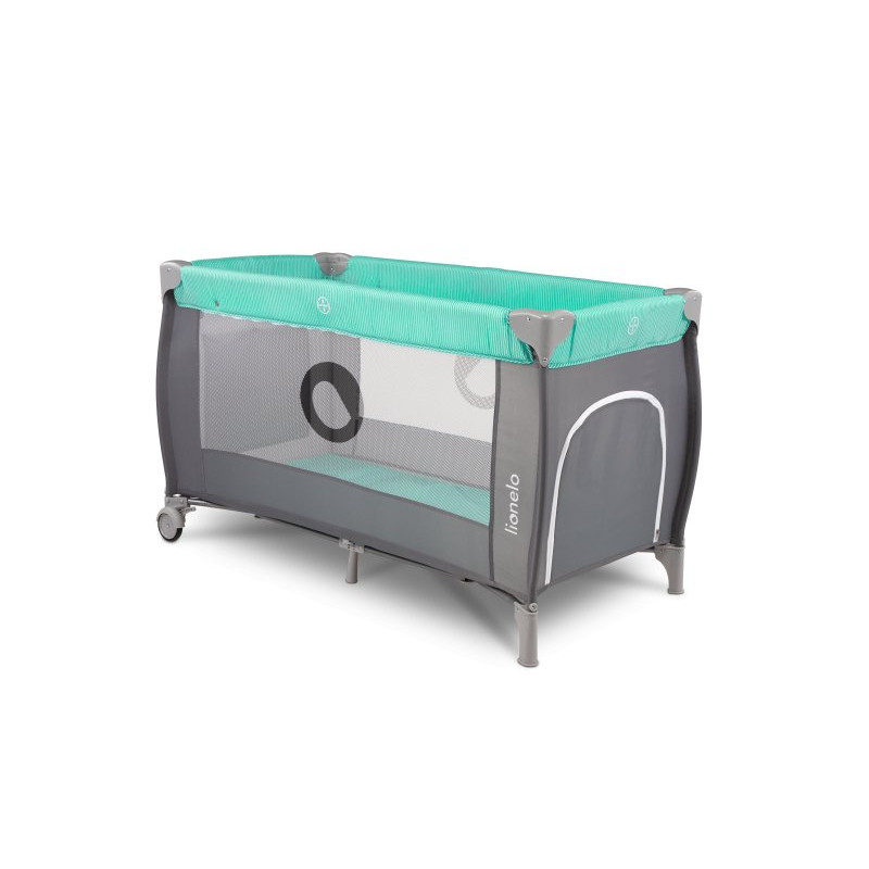 Ліжечко Lionelo Sven Plus Turquoise/Grey - Дорожнє