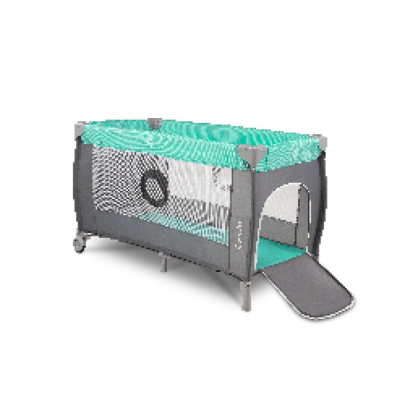 Ліжечко Lionelo Sven Plus Turquoise/Grey - Дорожнє