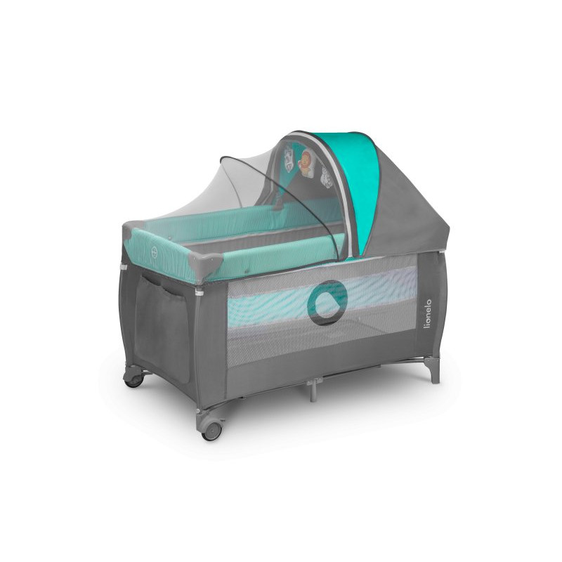 Ліжечко Lionelo Sven Plus Turquoise/Grey - Дорожнє