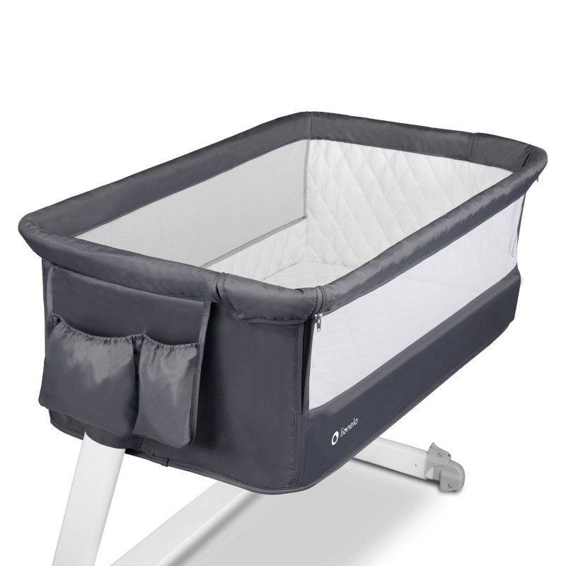 Ліжечко Lionelo Theo Dark Grey - Приставне