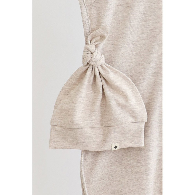 Пелюшка MagBaby Безрозмірна на блискавці з шапочкою Каспер сиза