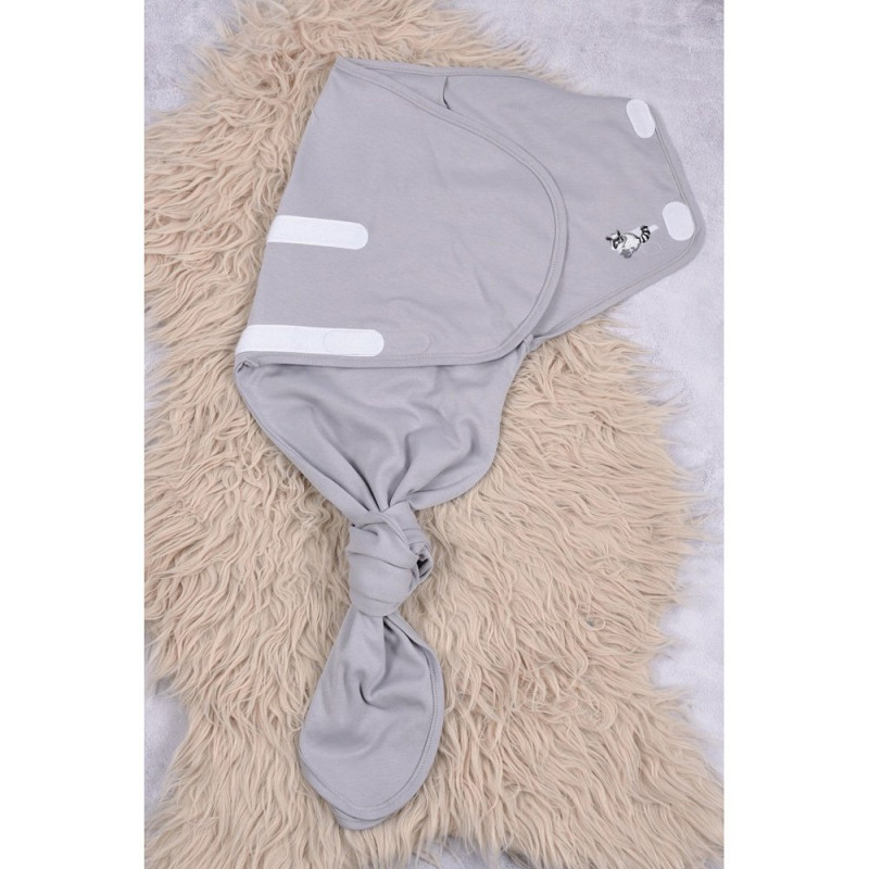 Пелюшка MagBaby Безрозмірна на липучках з шапочкою Каспер єнот