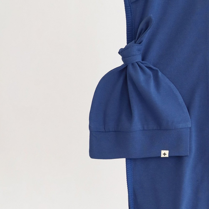 Пелюшка MagBaby Безрозмірна на блискавці з шапочкою Каспер синя