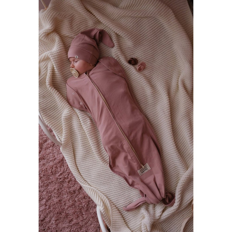 Пелюшка MagBaby Безрозмірна на блискавці з шапочкою Каспер пильна троянда