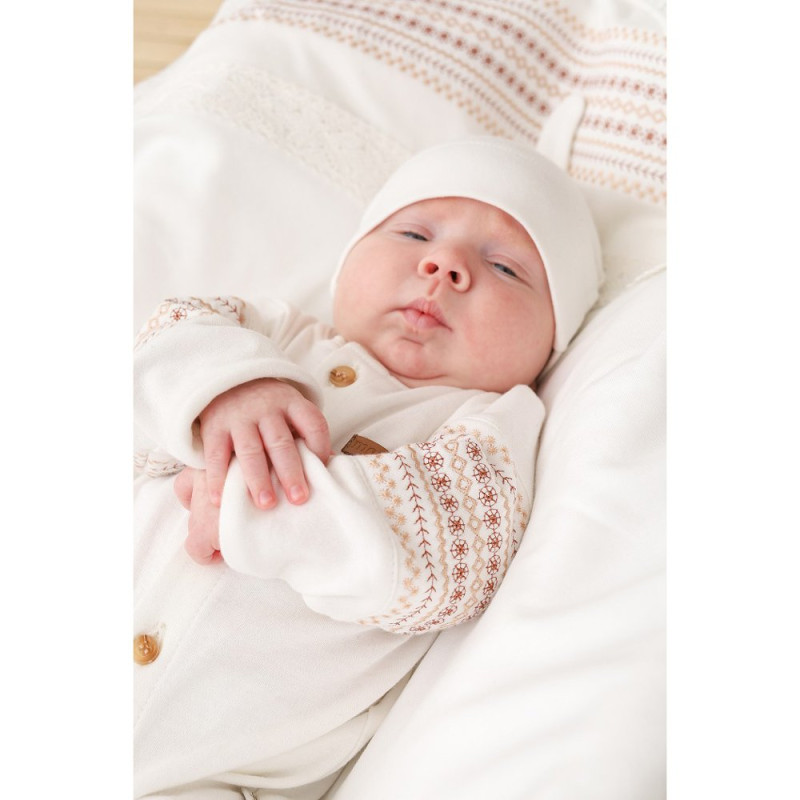 Чоловічки MagBaby з шапочкою Field, 74 розмір, 6-9 міс молочний