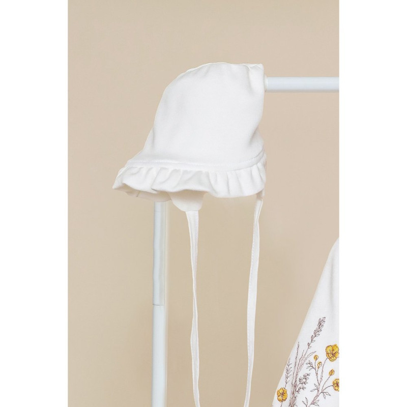 Чоловічки MagBaby з шапочкою Wild flowers, 62 розмір, 0-3 міс молочний