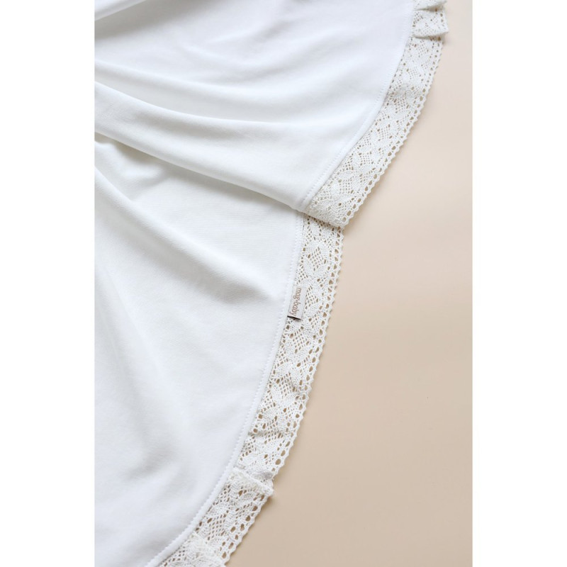 Плед MagBaby на виписку та хрещення Wild flowers молочний