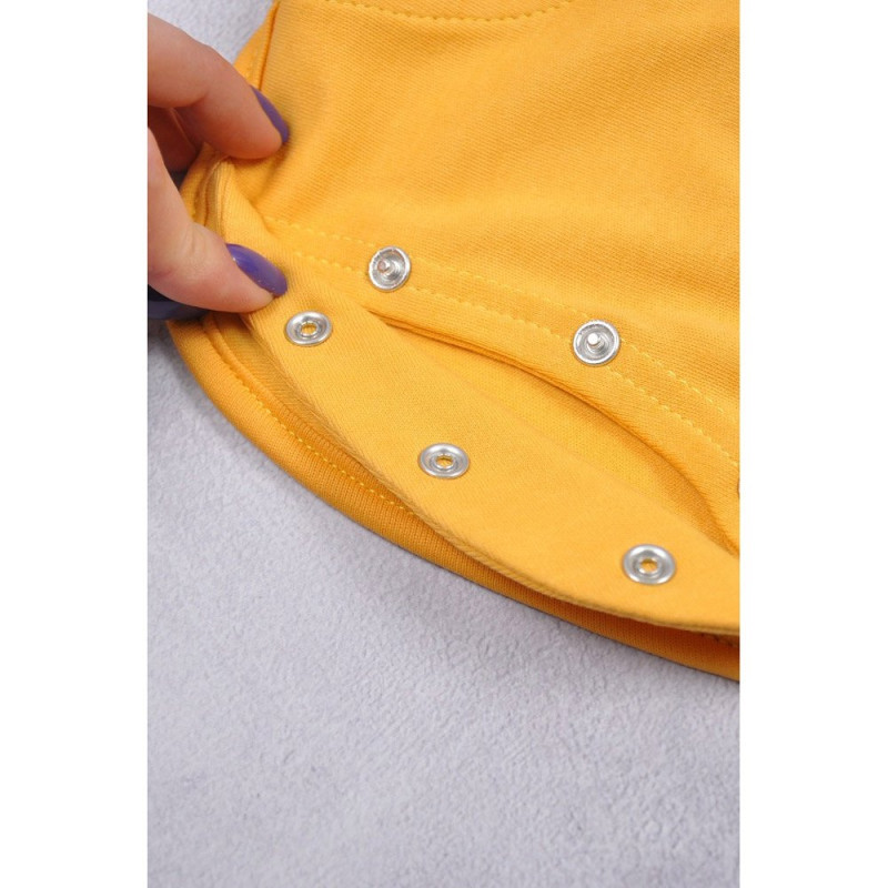 Пелюшка MagBaby Безрозмірна на блискавці з шапочкою Каспер їжачок гірчиця