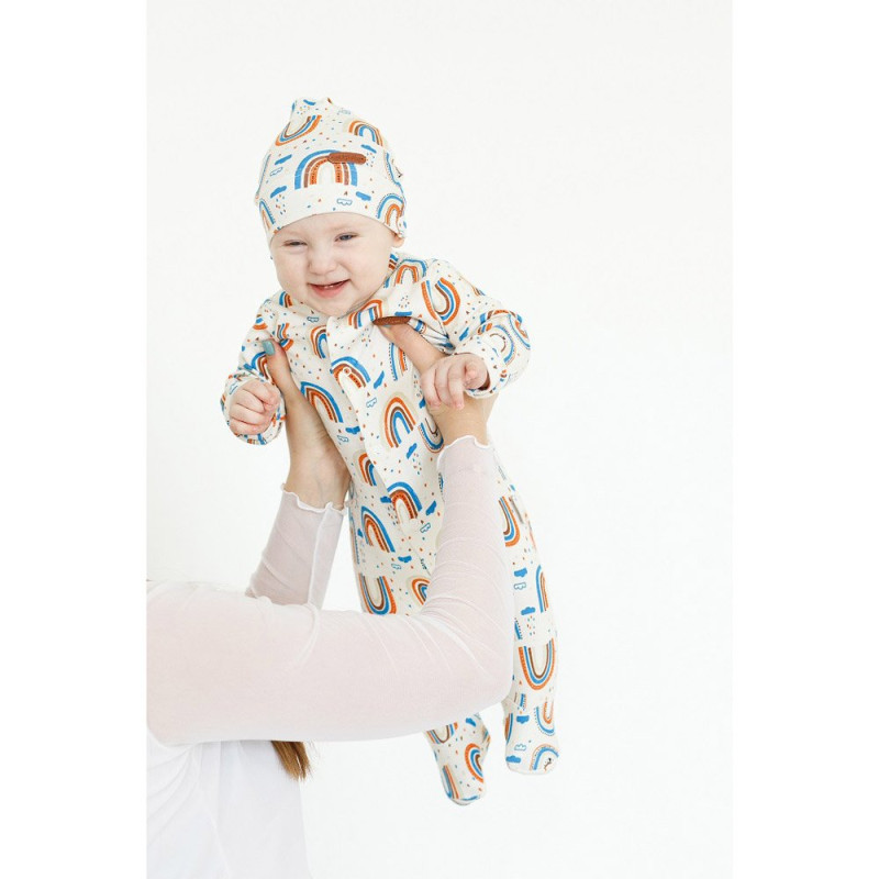 Чоловічки MagBaby із шапочкою Liam, 68 розмір, 3-6 міс веселка