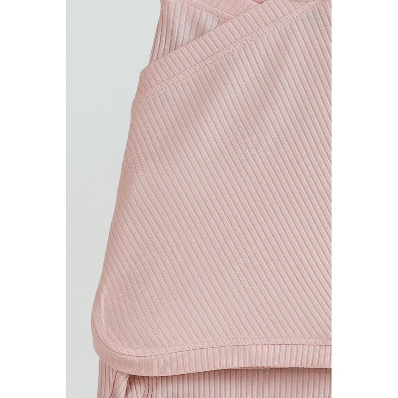 Пелюшка MagBaby Євро на липучках з шапочкою Strip, 0-3 міс ніжно-рожева