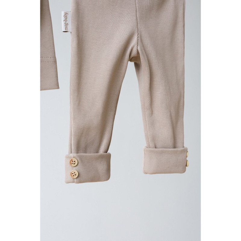 Боді MagBaby набір з лосинами Natural, 86 розмір, 12-18 міс темний таш