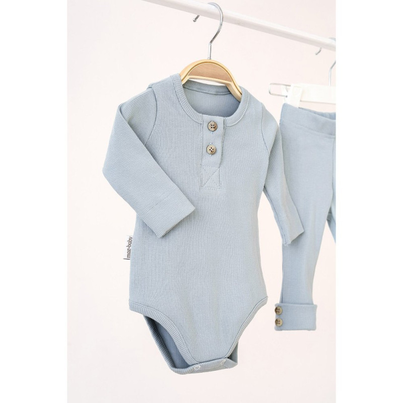 Боді MagBaby набір з лосинами Natural, 62 розмір, 0-3 міс сизий
