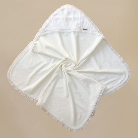 Плед MagBaby на виписку та хрещення з фатином Ursula молочний