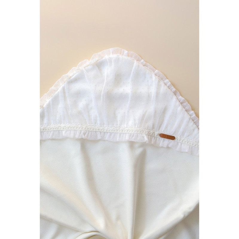 Плед MagBaby на виписку та хрещення з фатином Ursula молочний