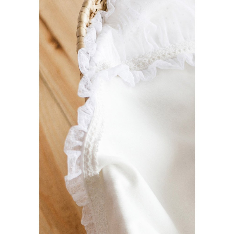 Плед MagBaby на виписку та хрещення з фатином Ursula молочний