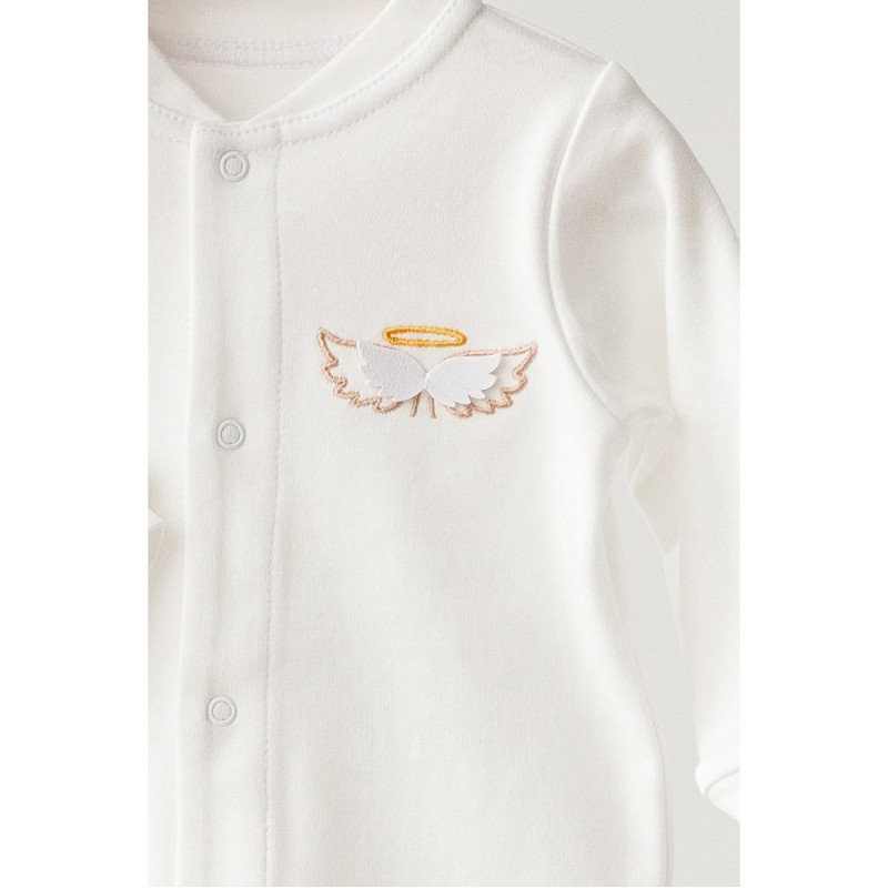 Чоловічки MagBaby з шапочкою Wings, 62 розмір, 0-3 міс молочний