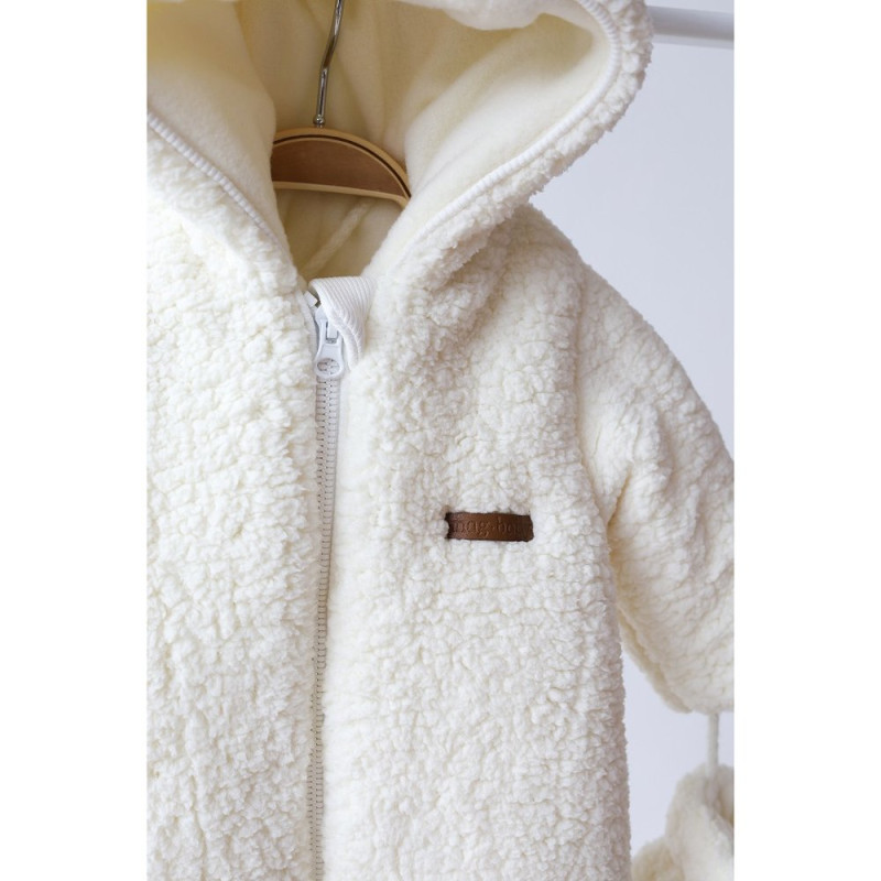 Комбінезон MagBaby Хутряний Teddy 74 розмір, 6-9 міс молочний