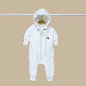 Комбінезон MagBaby на флісі Loony, 68 розмір, 3-6 міс молочний