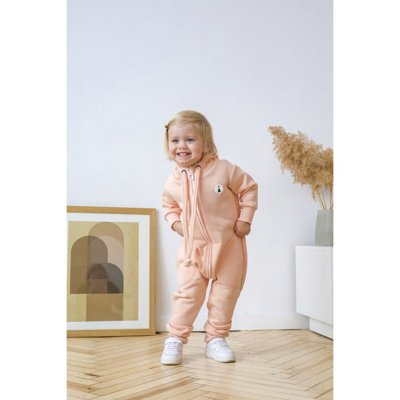 Комбінезон MagBaby на флісі Loony, 74 розмір, 6-9 міс молочний