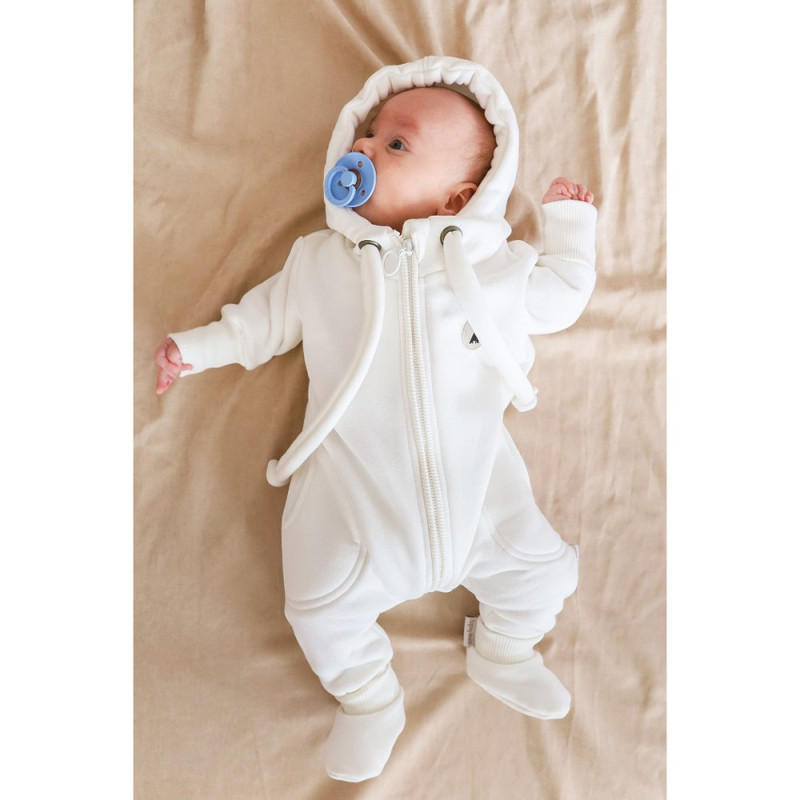 Комбінезон MagBaby на флісі Loony, 62 розмір, 0-3 міс слонова кістка
