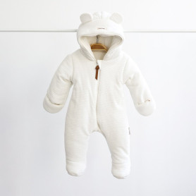 Комбінезон MagBaby Велюровий Tim, 68 розмір, 3-6 міс молочний