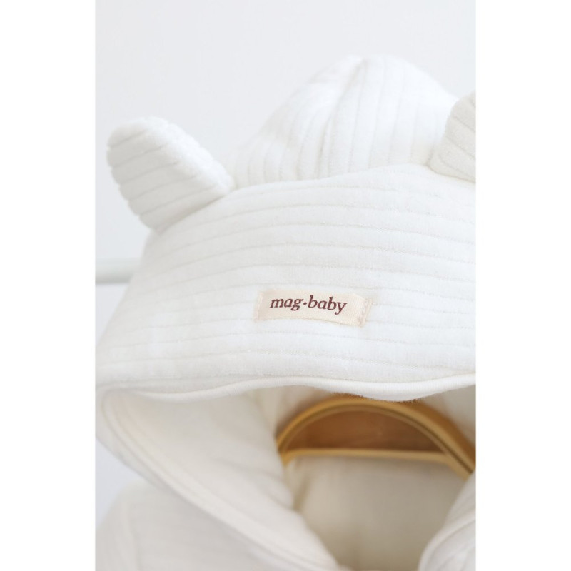 Комбінезон MagBaby Велюровий Tim, 74 розмір, 6-9 міс молочний