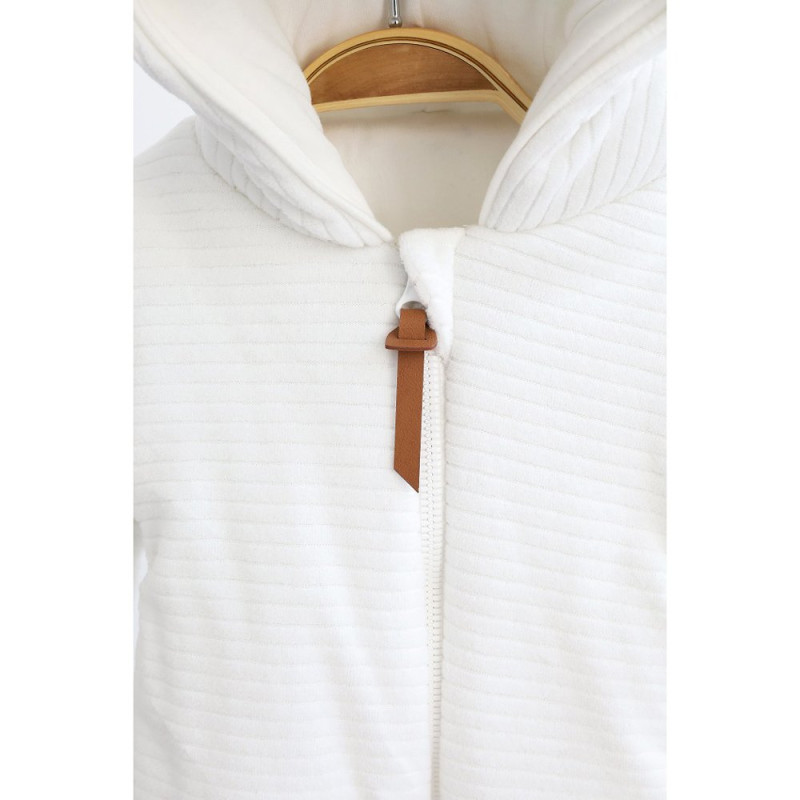 Комбінезон MagBaby Велюровий Tim, 74 розмір, 6-9 міс молочний