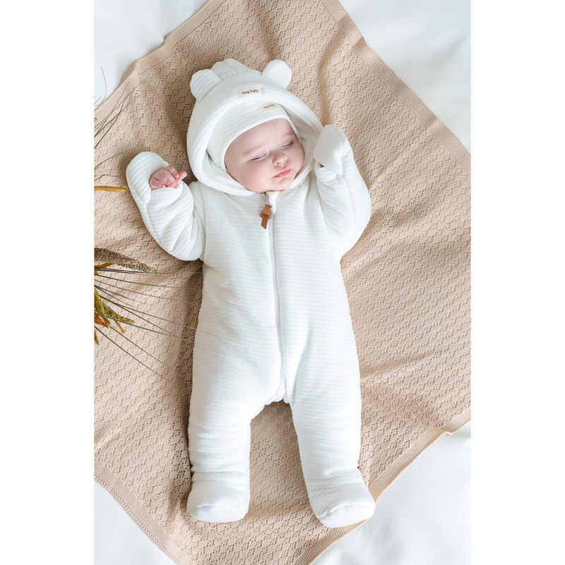 Комбінезон MagBaby Велюровий Tim, 74 розмір, 6-9 міс молочний